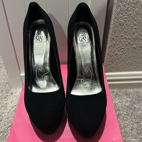 Black Suede Heels - Picture 3 of 6